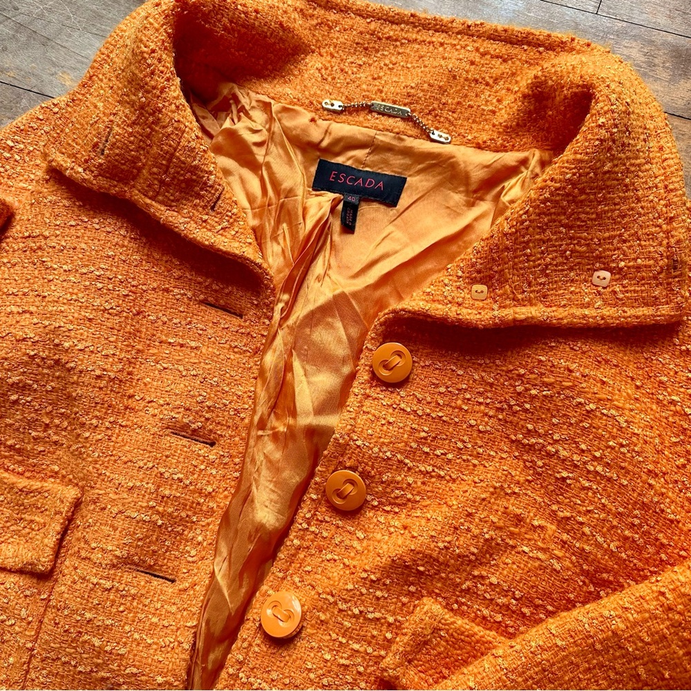 Escada wool tweed blazer jacket, size 40 (M)